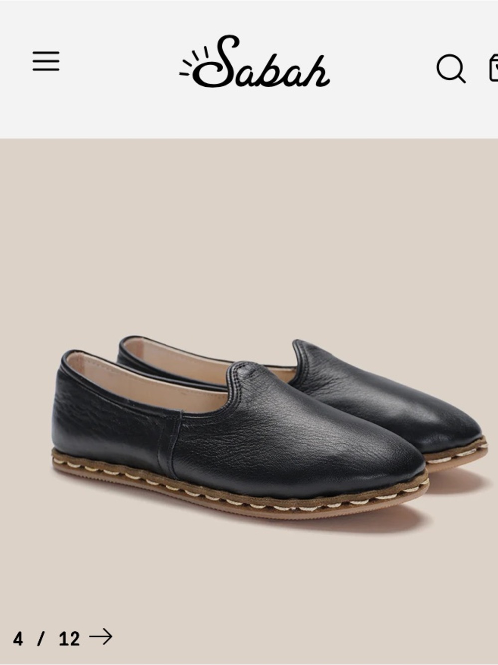 Size 6 EU37 like new Sabah black leather glove loafers - Picture 2 of 14